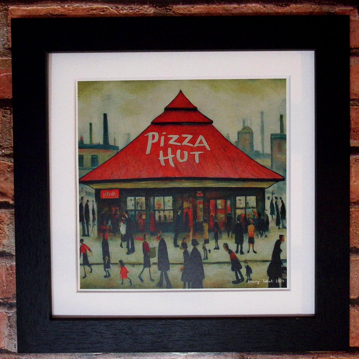 Pizza Hut - Lowry Style Giclée Art Print. Available Framed/Mounted or Unframed.