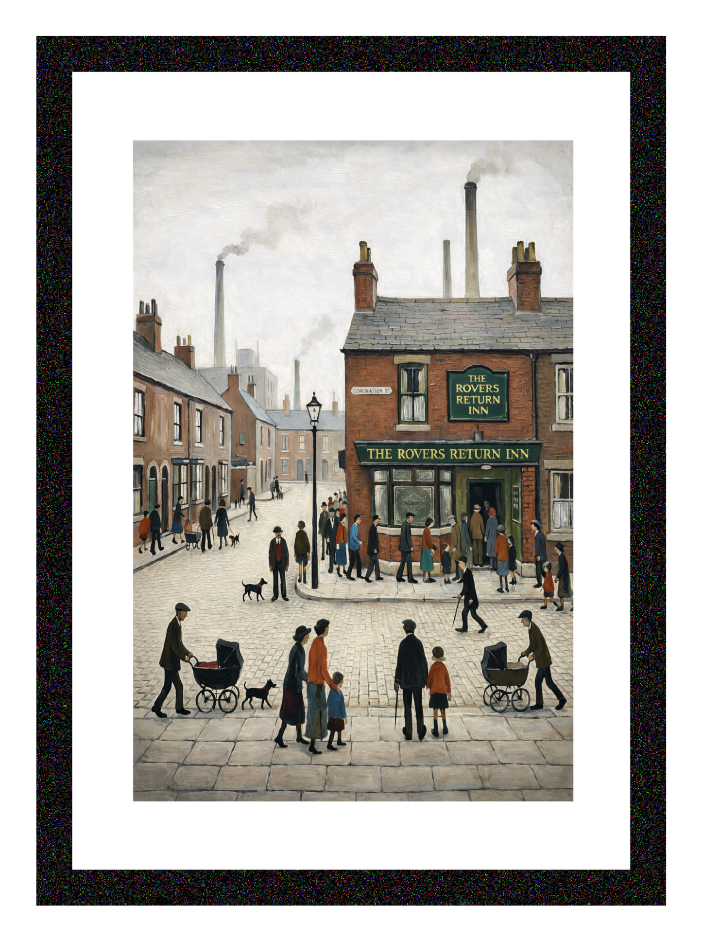 The Rovers Return Inn - Lowry Style A4 Size Giclée Art Print. Available Framed or Unframed