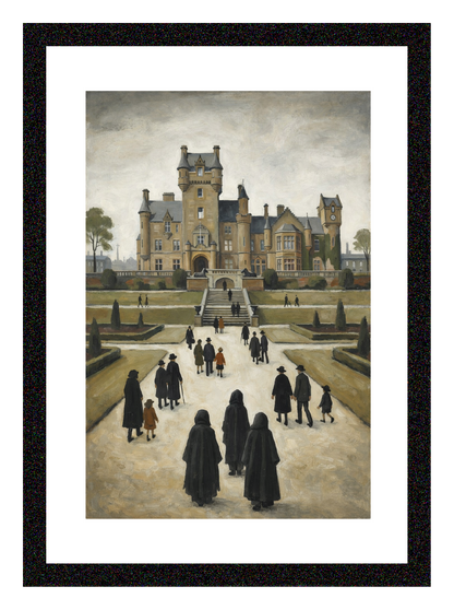 The Traitors' Castle - Lowry Style A4 Size Giclée Art Print. Available Framed or Unframed