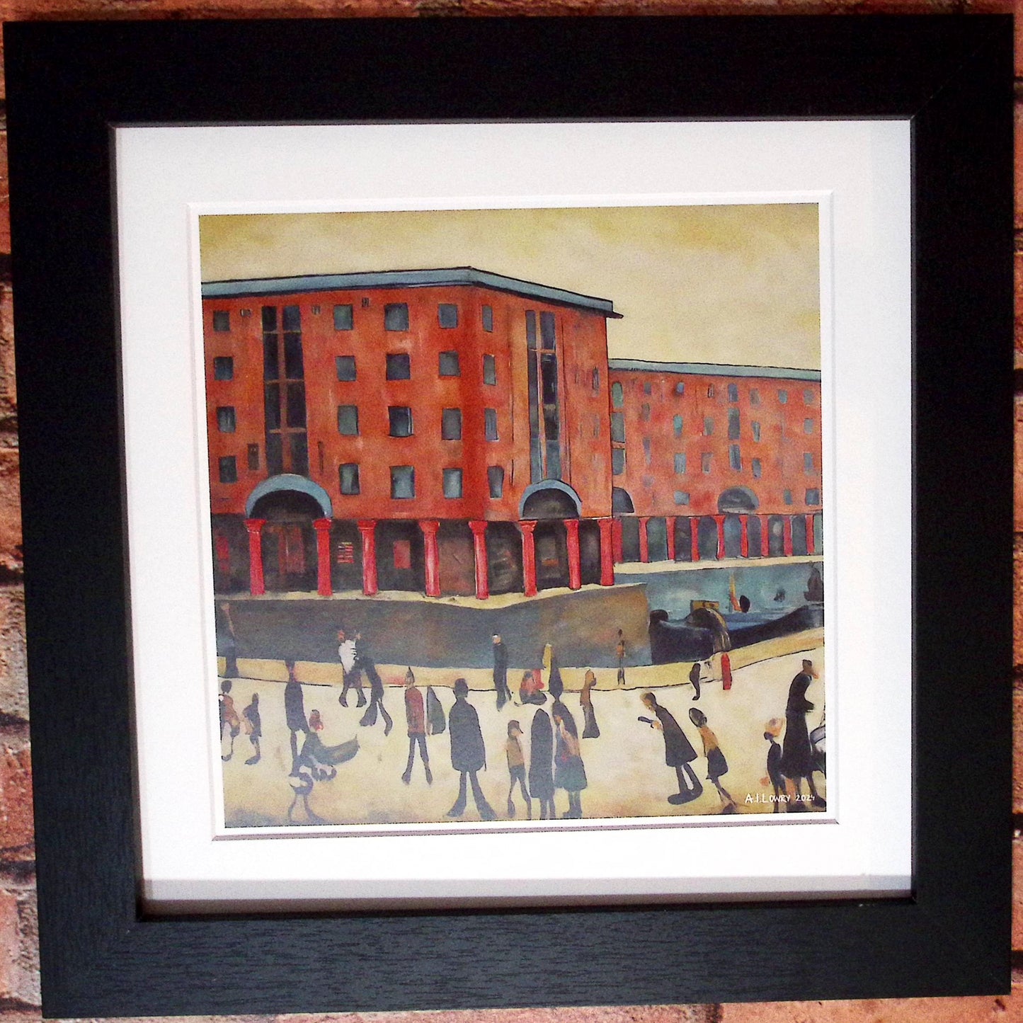Albert Dock, Liverpool Lowry Style Art - Giclée Print. Framed/Mounted or Unframed