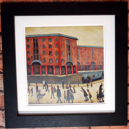 Albert Dock, Liverpool Lowry Style Art - Giclée Print. Framed/Mounted or Unframed