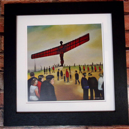 The Angel Of The North Lowry Style Art Giclée Print Available Mounted and Framed or Unframed