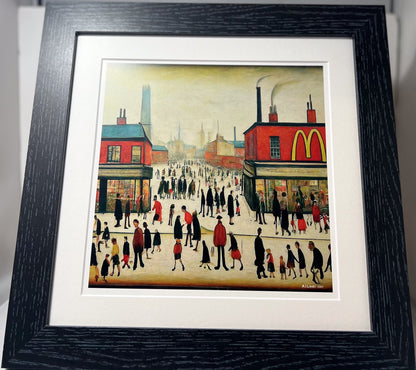 McDonalds - Lowry Style Giclée Art Print. Available Framed/Mounted or Unframed