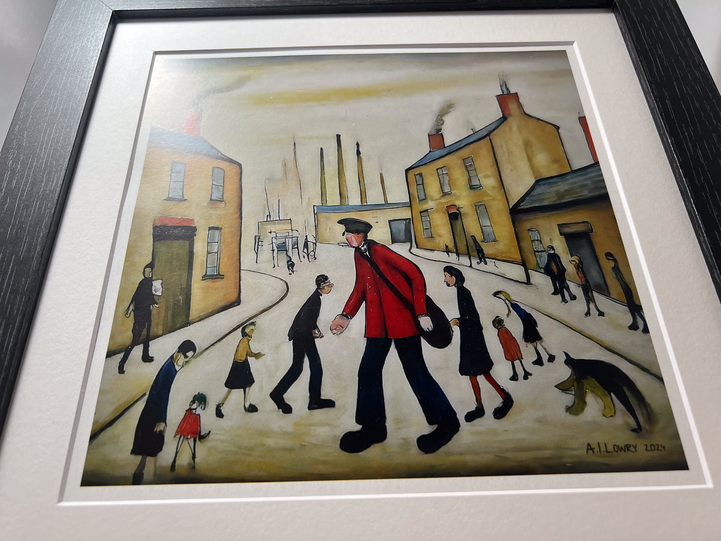 A Postman's Round Lowry Style Art Giclée Print Avaiable Mounted/Framed or Unframed.