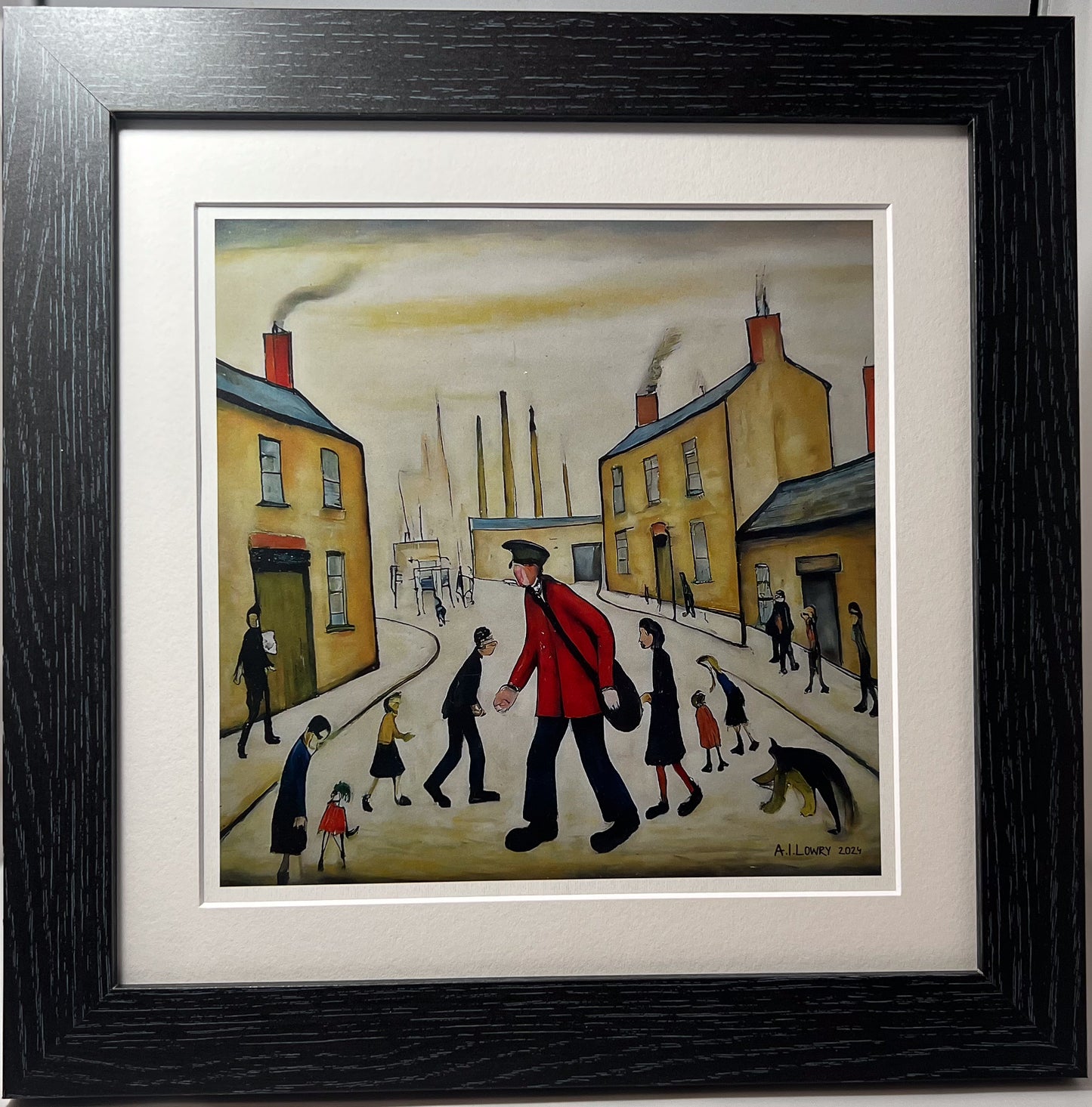 A Postman's Round Lowry Style Art Giclée Print Avaiable Mounted/Framed or Unframed.