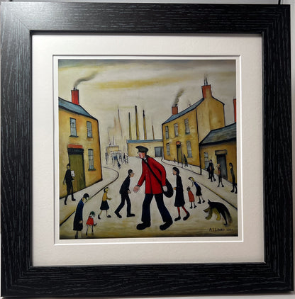 A Postman's Round Lowry Style Art Giclée Print Avaiable Mounted/Framed or Unframed.