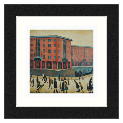 Albert Dock, Liverpool Lowry Style Art - Giclée Print. Framed/Mounted or Unframed