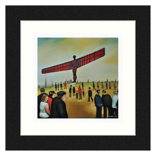 The Angel Of The North Lowry Style Art Giclée Print Available Mounted and Framed or Unframed