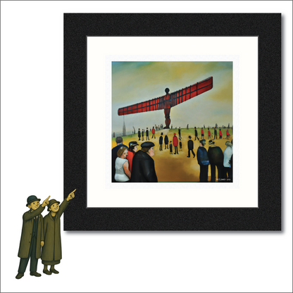 The Angel Of The North Lowry Style Art Giclée Print Available Mounted and Framed or Unframed