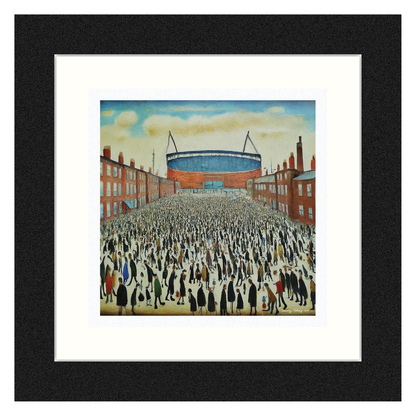 The "Blue" Stadium - Lowry Style Giclée Art Print. Available Mounted/Framed or Unframed