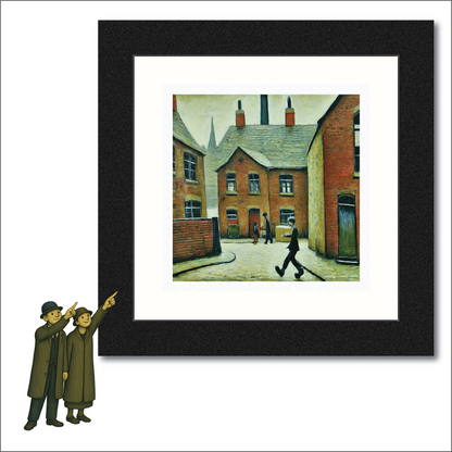 Parcel Man - Lowry Style Giclée Art Print. Available Mounted/Framed or Unframed