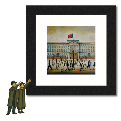 Buckingham Palace Lowry Style Giclée Art Print Available Unframed or Mounted and Framed