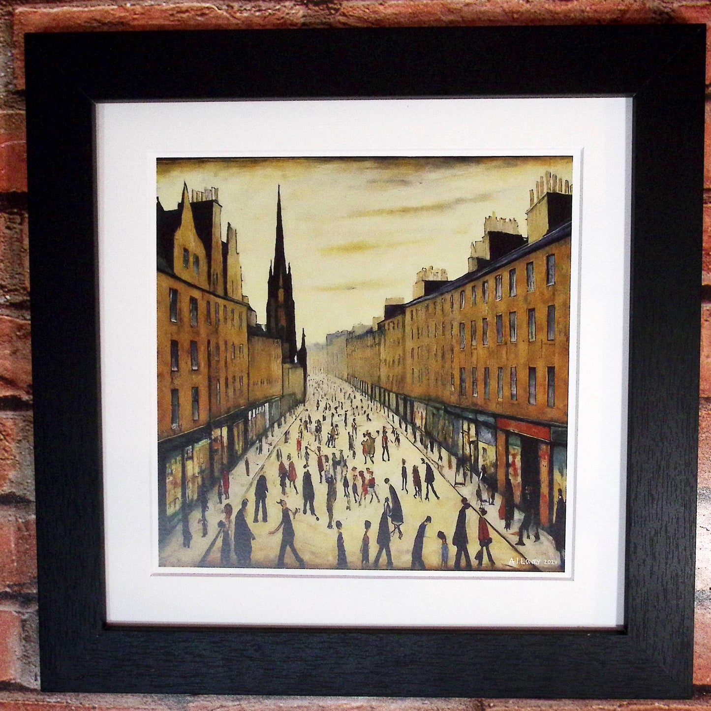 Pont suspendu de Clifton - Impression d'art giclée 21 cm carré. Superbe image dans le style de LS Lowry 