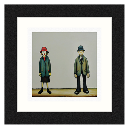 A Couple Lowry Style Art - Giclée Print Available Mounted/Framed or Unframed