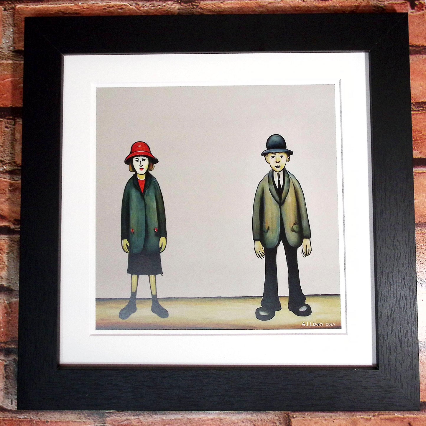 A Couple Lowry Style Art - Giclée Print Available Mounted/Framed or Unframed