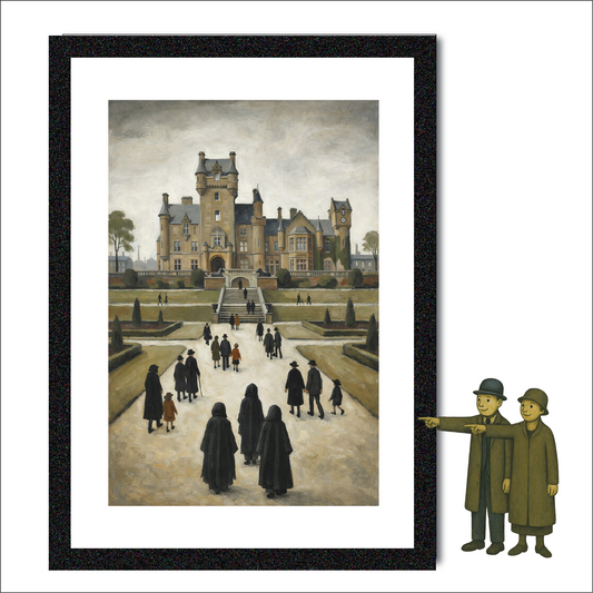 The Traitors' Castle - Lowry Style A4 Size Giclée Art Print. Available Framed or Unframed