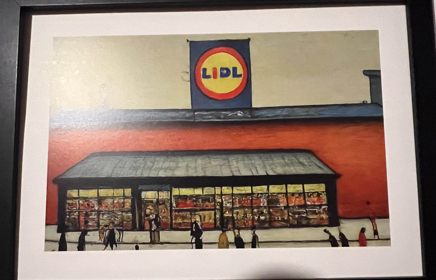 Lidl - A4 Size Giclée Art Print. Lowry Style Art Print. Available Framed or Unframed.