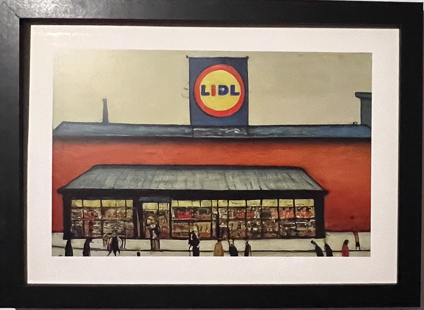 Lidl - A4 Size Giclée Art Print. Lowry Style Art Print. Available Framed or Unframed.
