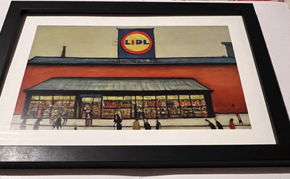 Lidl - A4 Size Giclée Art Print. Lowry Style Art Print. Available Framed or Unframed.