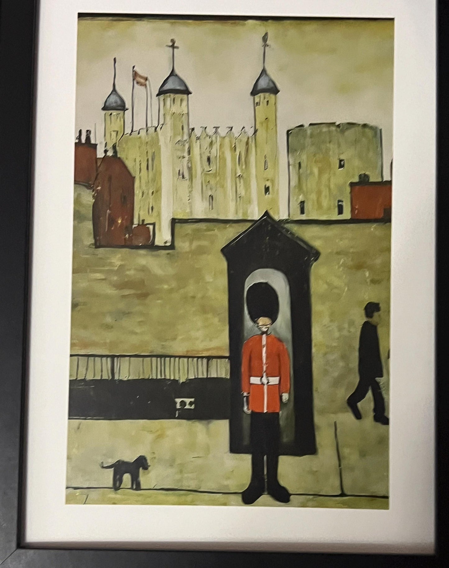 On Guard Tower of London - Lowry Style A4 Size Giclée Art Print. Available Framed or Unframed.