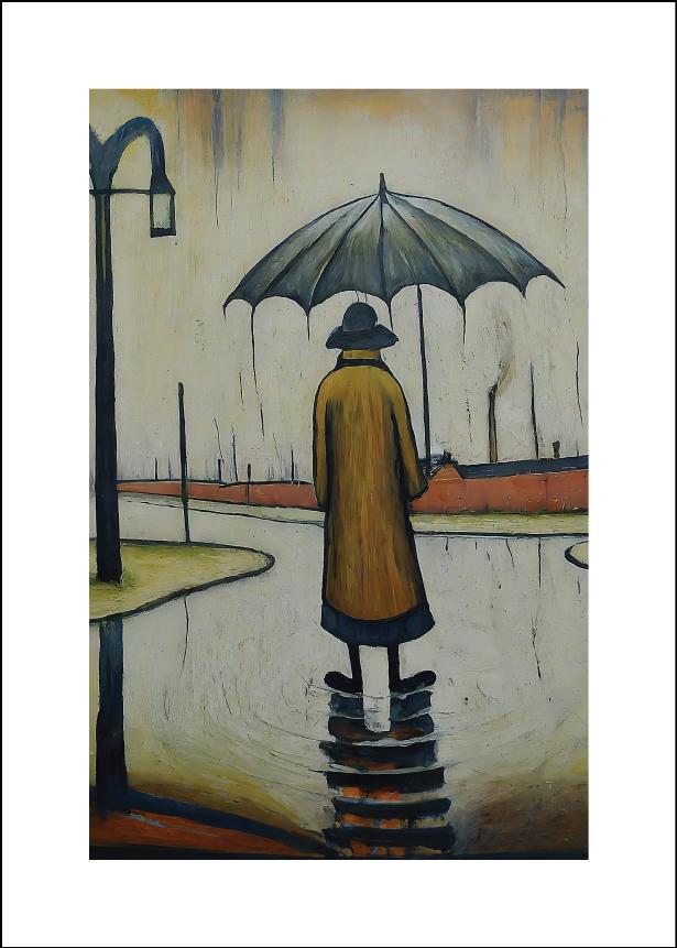 Beautiful British Day - Lowry Style A4 Size Giclée Art Print. Available Framed or Unframed.