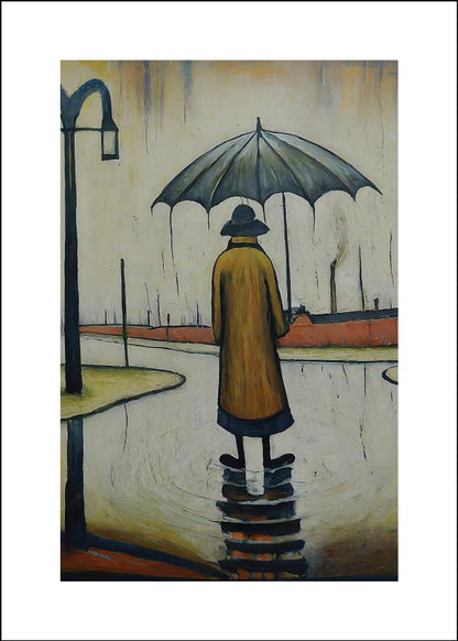 Beautiful British Day - Lowry Style A4 Size Giclée Art Print. Available Framed or Unframed.