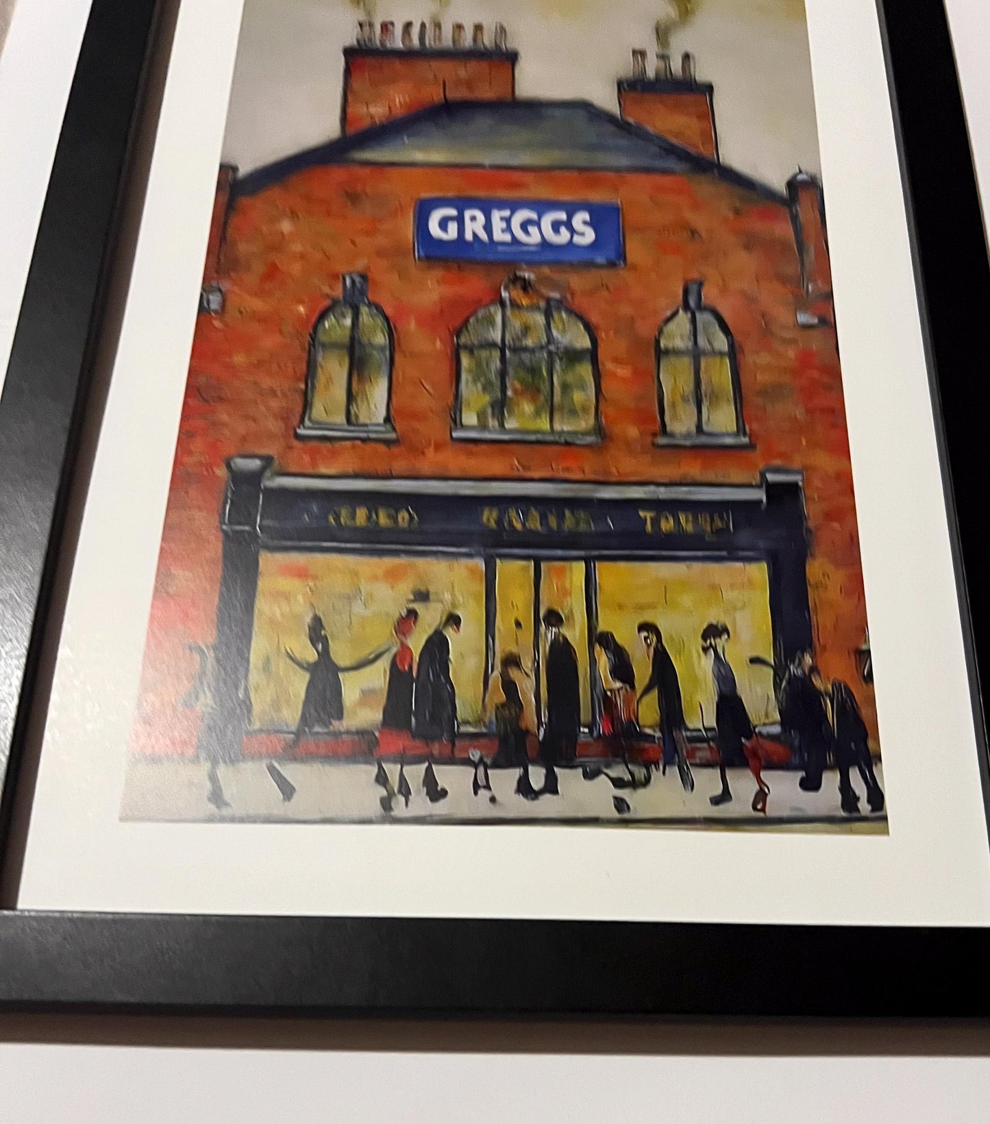 Greggs - A4 Size Giclée Art Print. Lowry Style Art Print. Available Framed or Unframed.