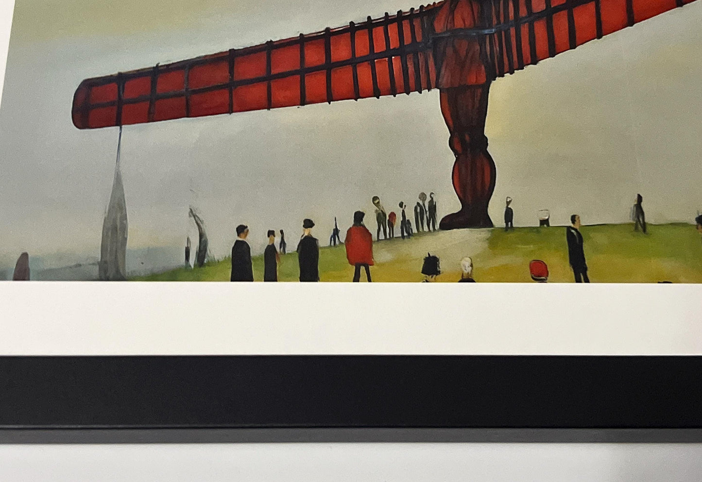 Angel Of The North - Lowry Style A4 Size Giclée Art Print. Available Framed or Unframed.