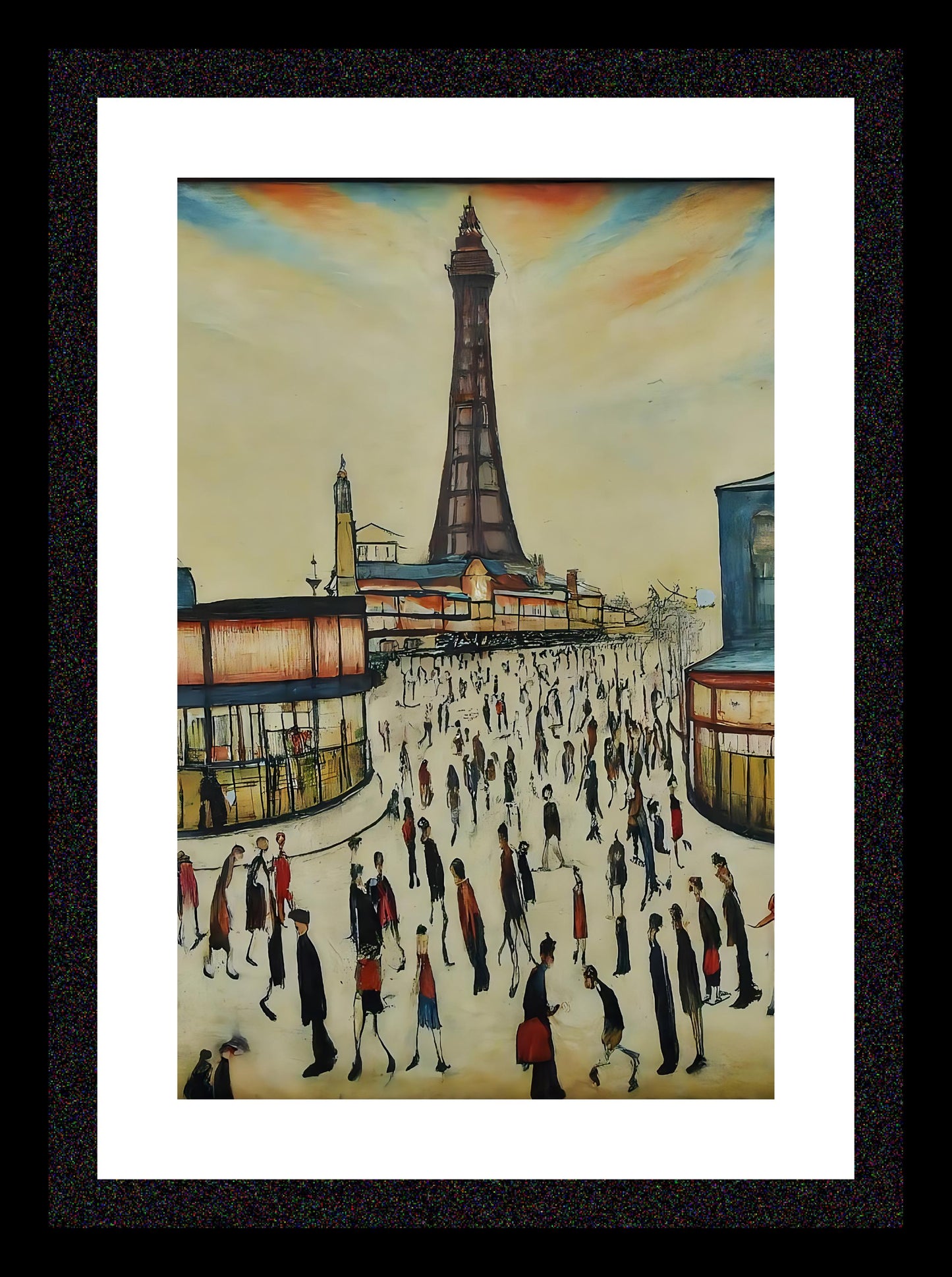 Blackpool Tower - Lowry Style A4 Size Giclée Art Print. Available Framed or Unframed.