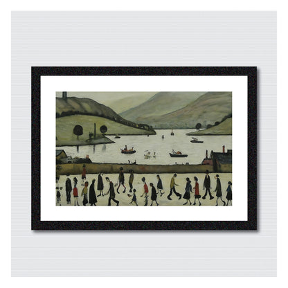 Lake Windermere - Lowry Style A4 Size Giclée Art Print. Available Framed or Unframed.