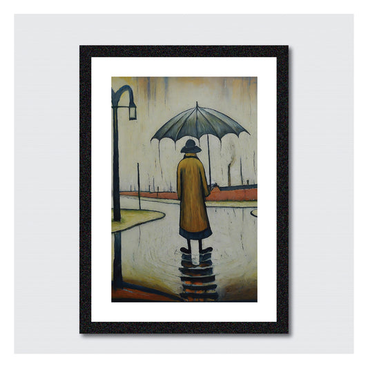 Beautiful British Day - Lowry Style A4 Size Giclée Art Print. Available Framed or Unframed.