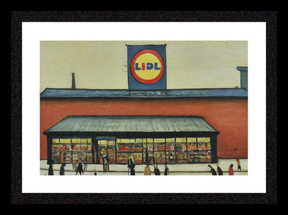 Lidl - A4 Size Giclée Art Print. Lowry Style Art Print. Available Framed or Unframed.