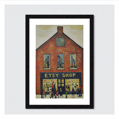 Etsy Shop - Lowry Style A4 Size Giclée Art Print. Available Framed or Unframed.