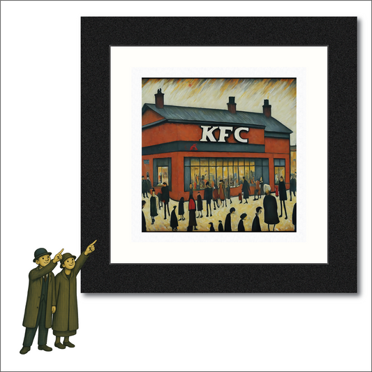 KFC - Kentucky Fried Chicken Lowry Style Art Giclée Print. Available Mounted/Framed or Unframed
