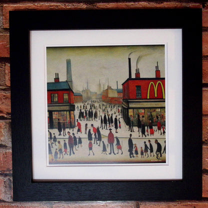 McDonalds - Lowry Style Giclée Art Print. Available Framed/Mounted or Unframed