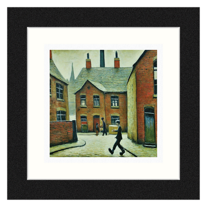 Parcel Man - Lowry Style Giclée Art Print. Available Mounted/Framed or Unframed