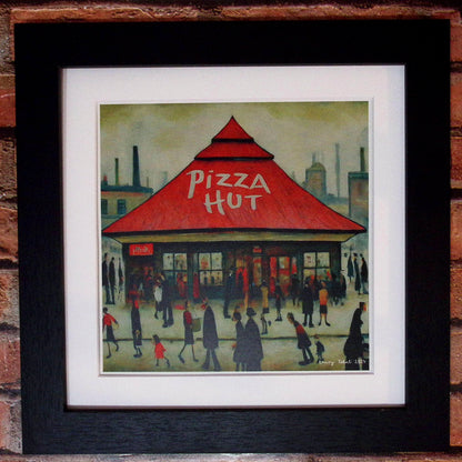 Pizza Hut - Lowry Style Giclée Art Print. Available Framed/Mounted or Unframed.