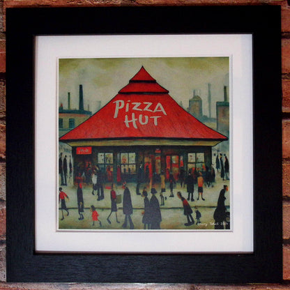 Pizza Hut - Lowry Style Giclée Art Print. Available Framed/Mounted or Unframed.
