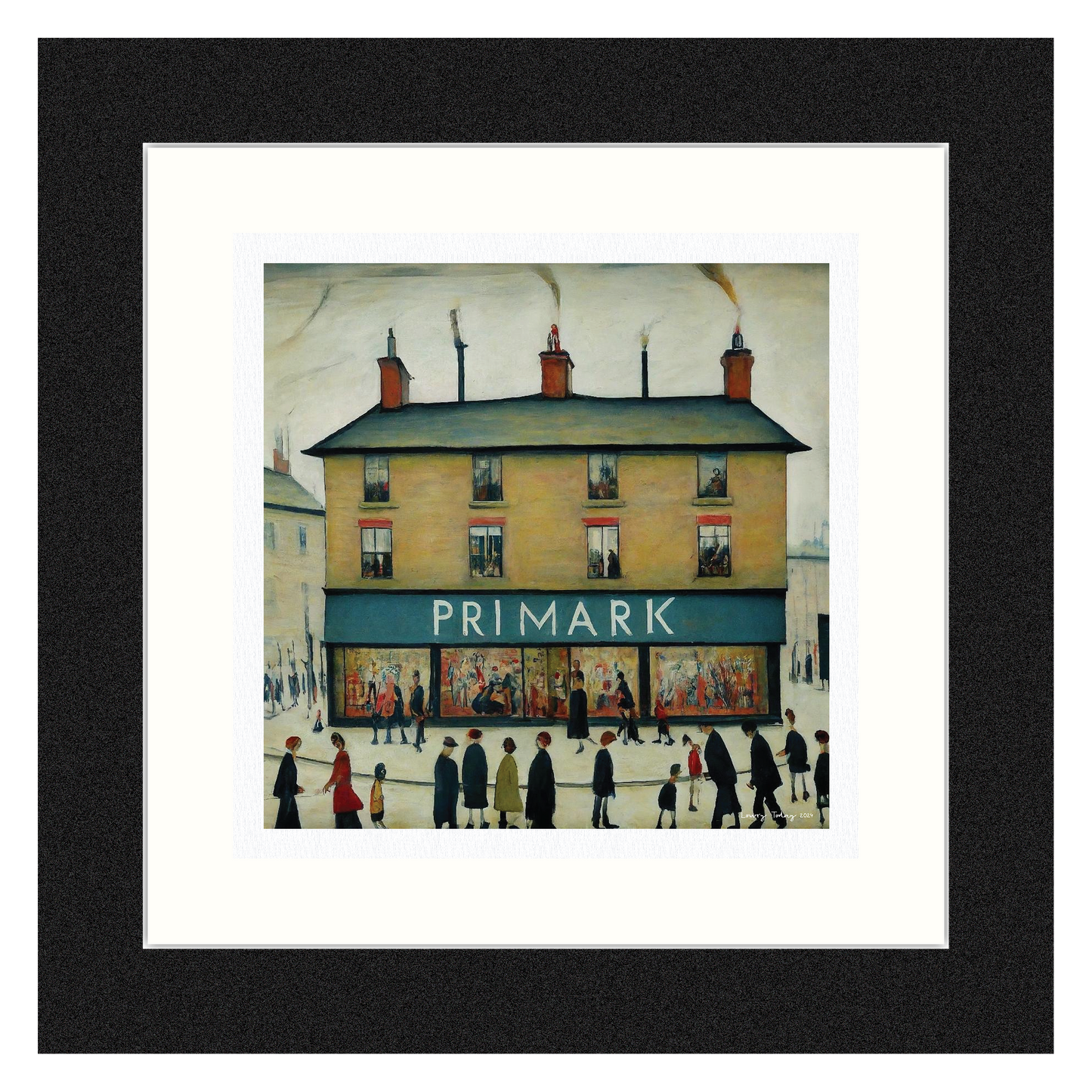 Primark - Lowry Style Giclée Art Print. Available Mounted/Framed or Unframed