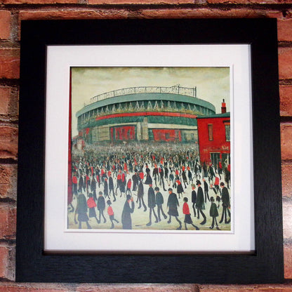 The "Red" Stadium - Lowry Style Giclée Art Print. Available Mounted/Framed or Unframed