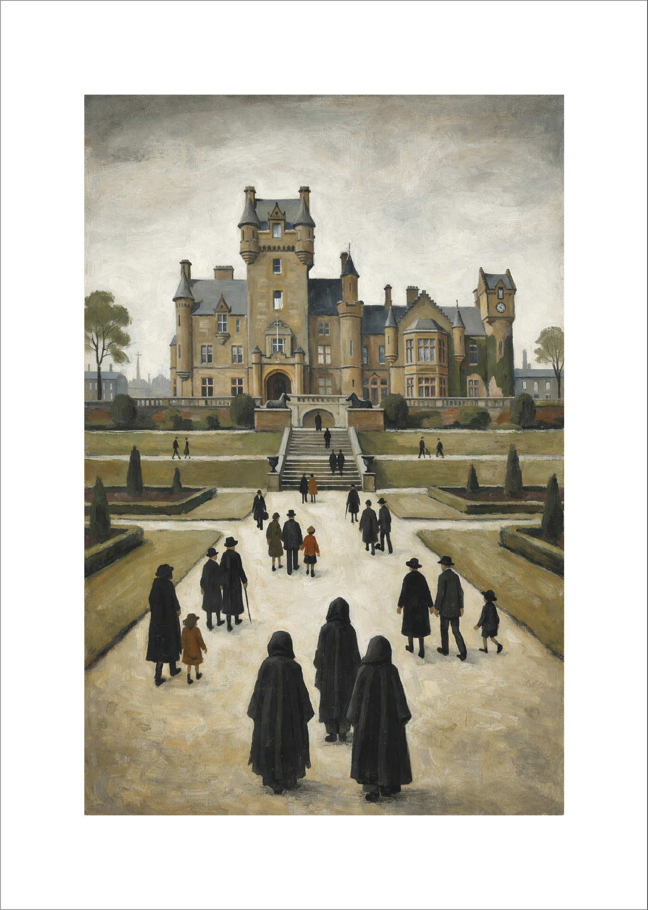 The Traitors' Castle - Lowry Style A4 Size Giclée Art Print. Available Framed or Unframed