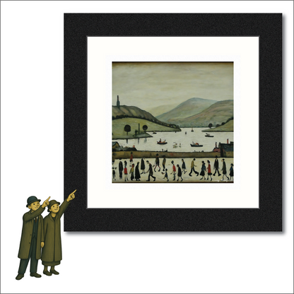 Lake Windermere Lowry Style Art Giclée Print Available Mounted/Framed or Unframed