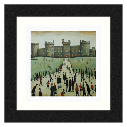 Windsor Castle Lowry Style Giclée Art Print Available Unframed or Mounted and Framed.