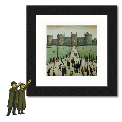 Windsor Castle Lowry Style Giclée Art Print Available Unframed or Mounted and Framed.