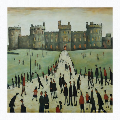 Windsor Castle Lowry Style Giclée Art Print Available Unframed or Mounted and Framed.